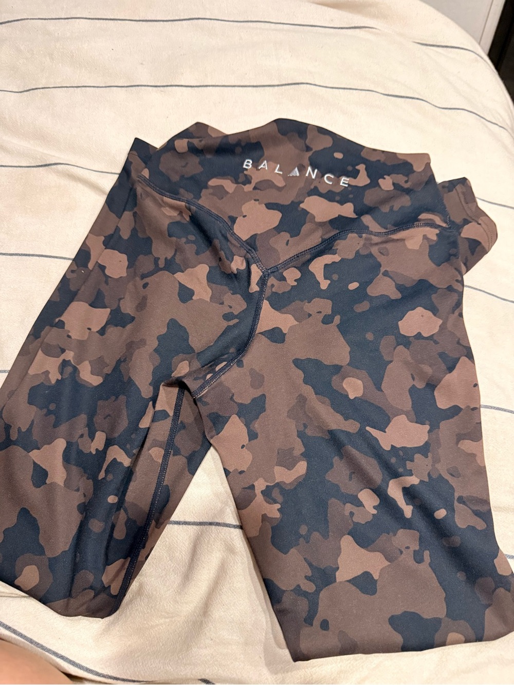Balance Athletica Brown & Black Camo High-Waist Leggings